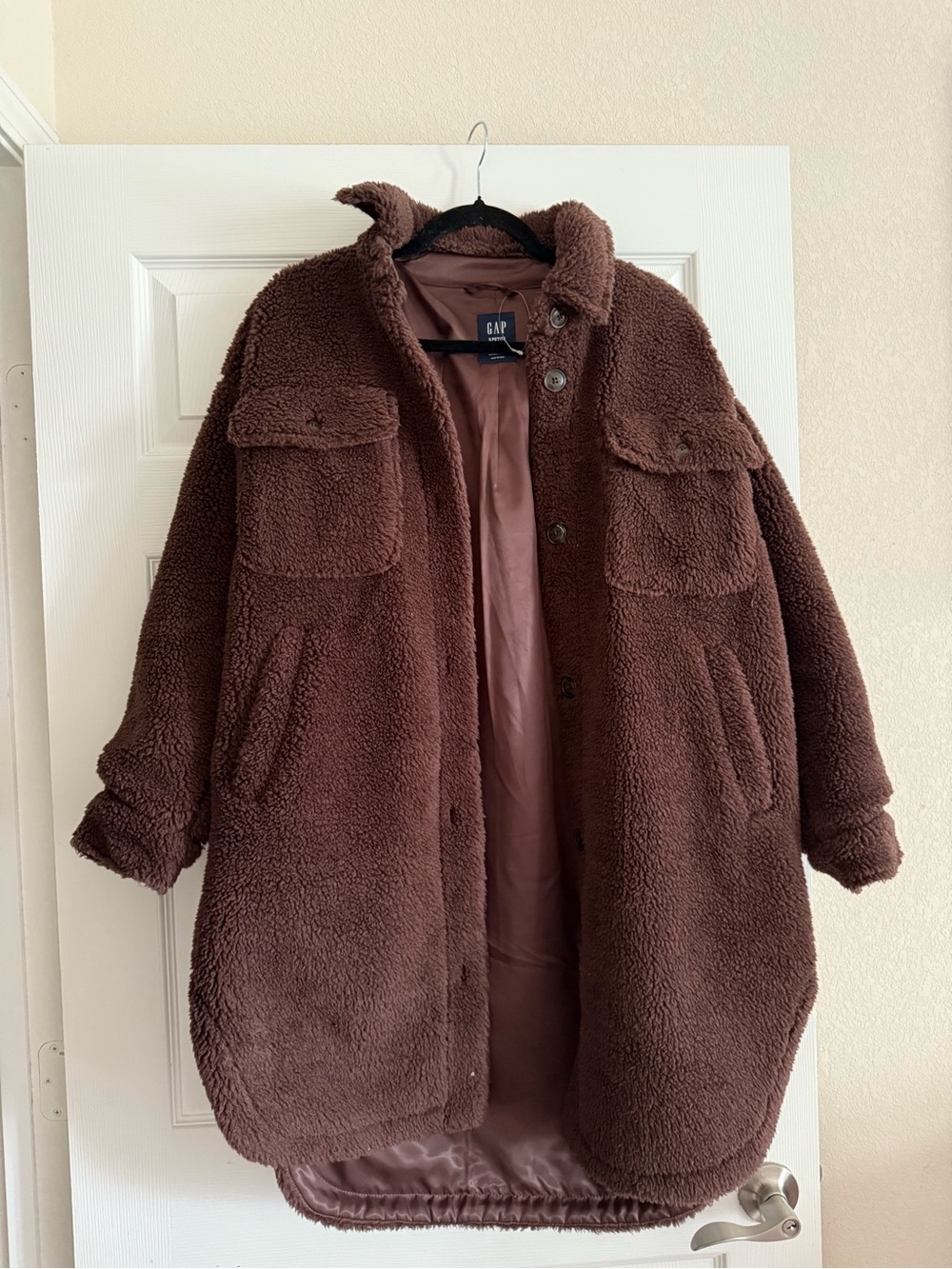 GAP Chocolate Brown Teddy Sherpa Jacket